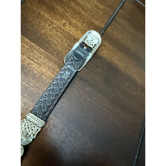 ?RARE VTG Brighton Artist Belt Braided Brown Black Multi Reverse Western 30 Y2K main image 8